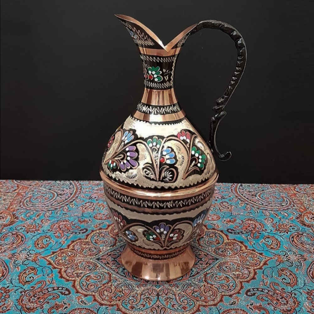 Dekorative Karaffe Handgefertigt Mit Persischer Minakari-Emaille Elika