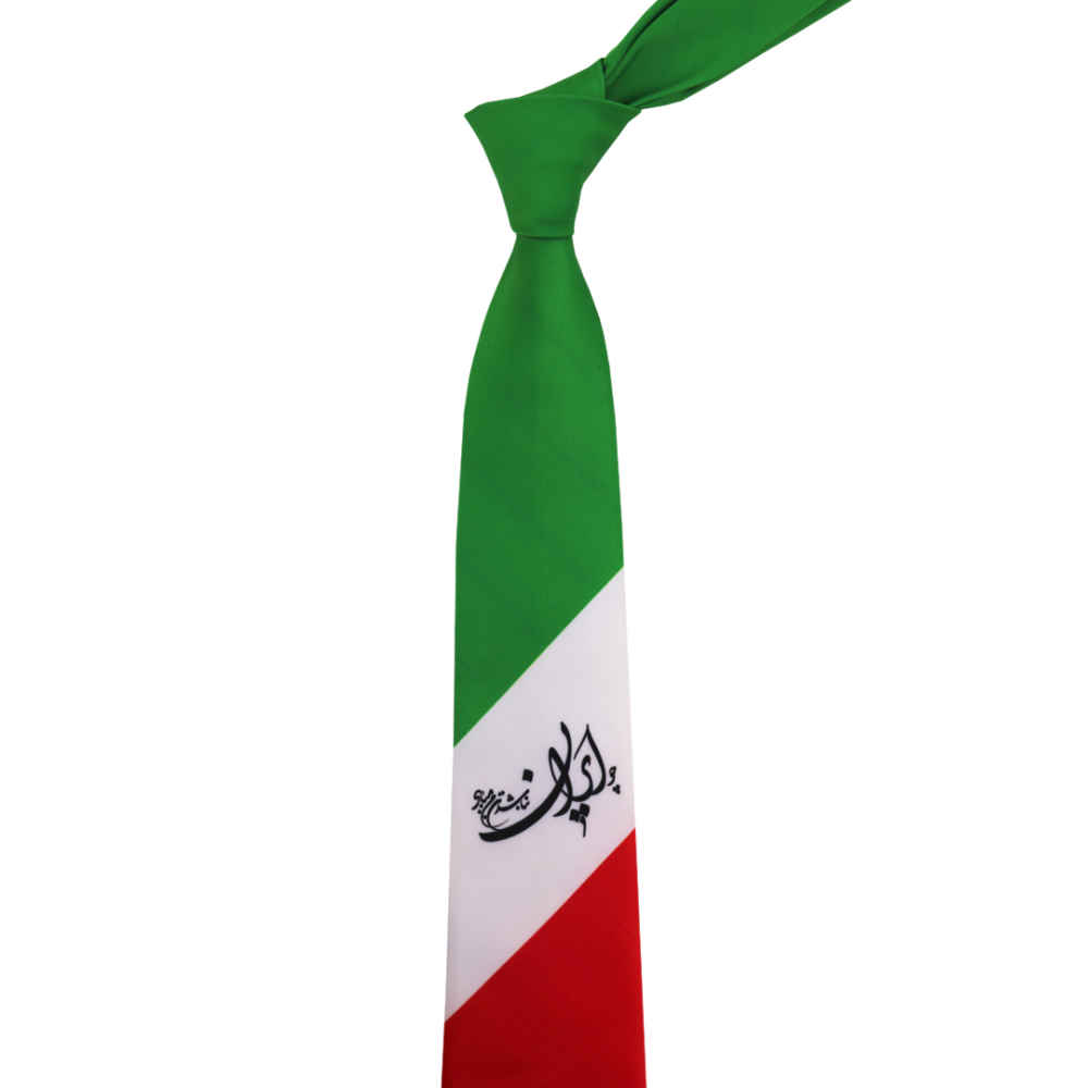 Herrenkrawatte – Persisch inspiriert mit künstlerischem Design der Iran-Flagge