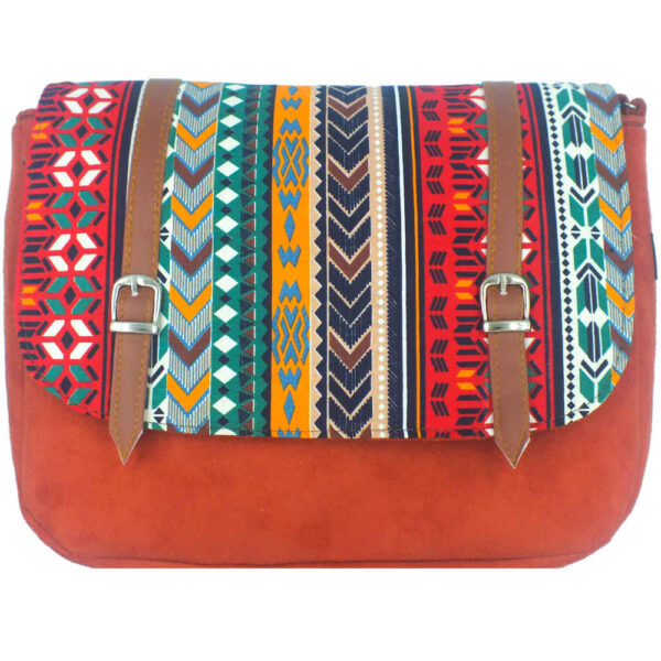 Bohemian Crossbody-Umhängetasche mit geometrischem Muster Laleh