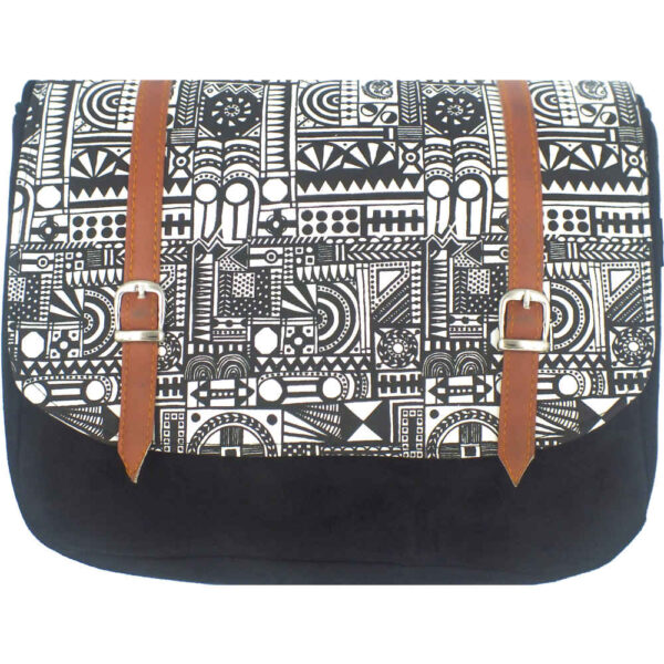 Bohemian Crossbody-Umhängetasche mit geometrischem Muster Nacht