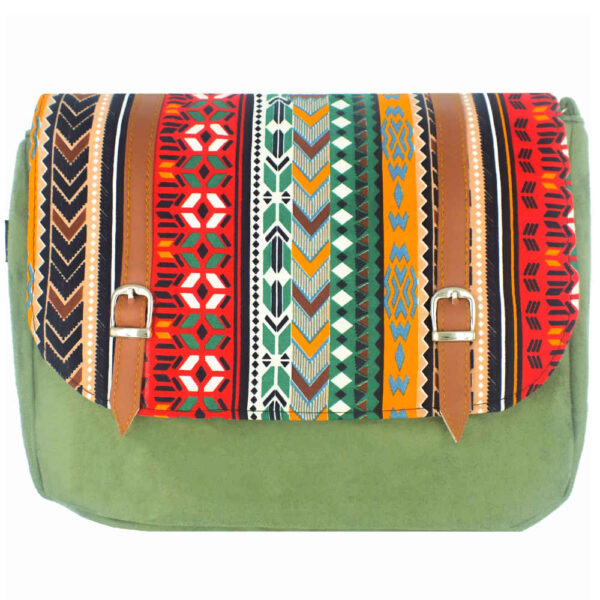 Bohemian Crossbody-Umhängetasche mit geometrischem Muster Raha