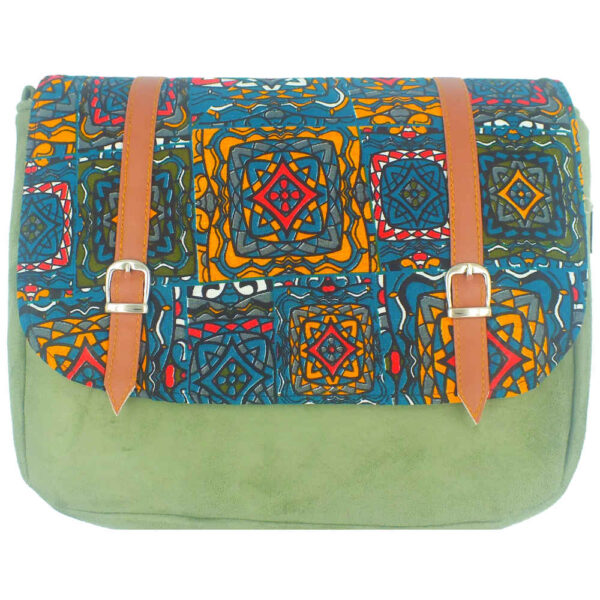 Bohemian Crossbody-Umhängetasche mit künstlerischem Muster Sama