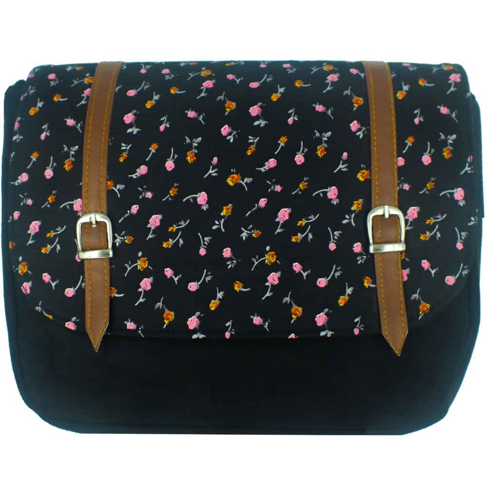 Bohemian Crossbody-Umhängetasche mit Blumenmuster Shokofeh