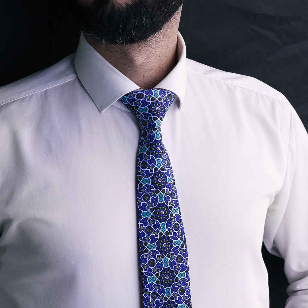 Herrenkrawatte – Persisch inspiriert mit künstlerischer Eleganz Kaleidoskop Tile