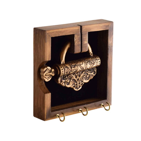 Dekorativer Wand-Schlüsselhalter mit Design Golden