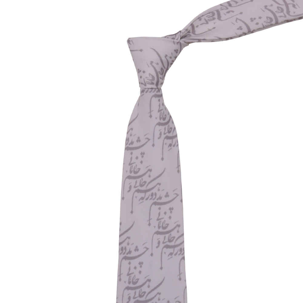 Herrenkrawatte – Persisch inspiriert mit künstlerischer Kalligraphie in Sher