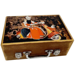 Holzbox zum Verschenken mit persisch inspiriertem Muster Ghajari