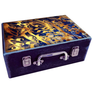 Holzbox zum Verschenken mit persisch inspiriertem Muster Khatat