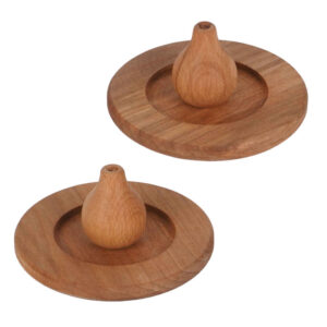 Holz-Räucherstäbchenhalter – Rundes Modell Laleh (Set von 2)