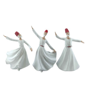 Set aus 3 dekorativen Sama-Tanz-Figuren – Kultureller Tanz