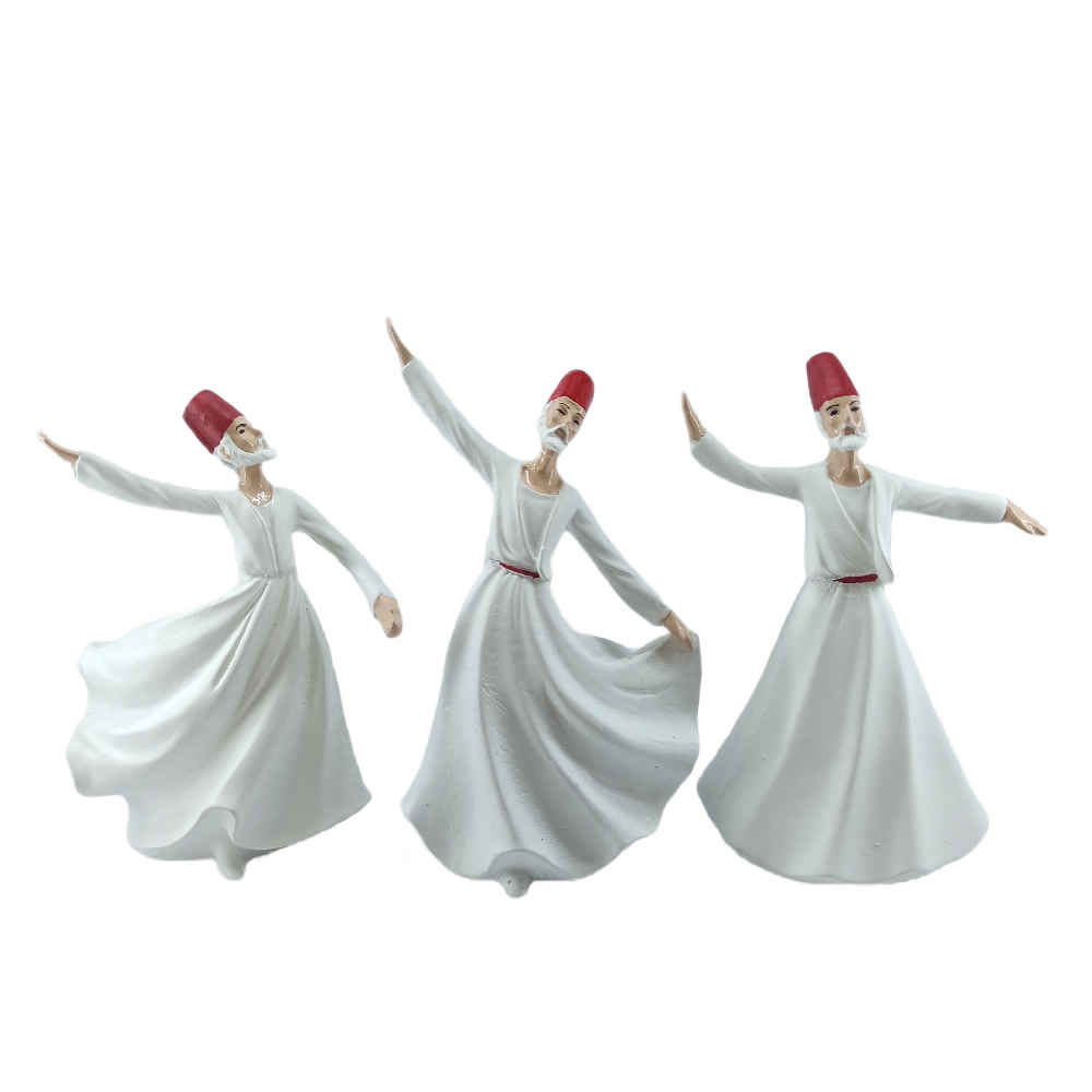 Set aus 3 dekorativen Sama-Tanz-Figuren - Kultureller Tanz