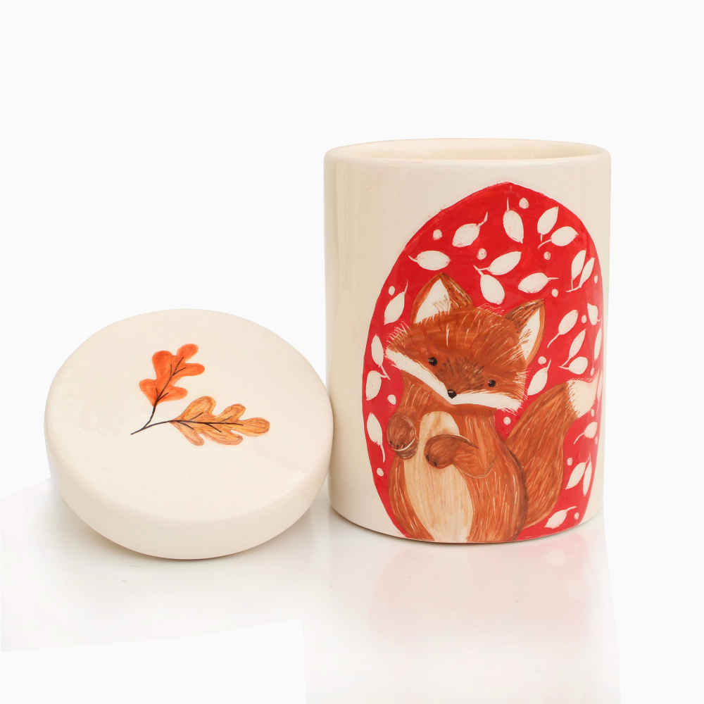 Keramik-Vorratsdosen-Set – Ideal zur Aufbewahrung & Organisation in der Küche, Fuchs (3er-Set)