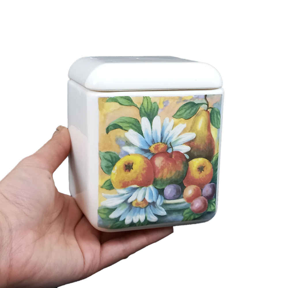 Keramik-Vorratsdosen-Set – Ideal zur Aufbewahrung & Organisation in der Küche, Früchte (3er-Set)