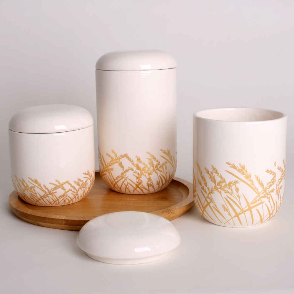 Keramik-Vorratsdosen-Set – Stilvolle Aufbewahrung für Kaffee, Tee & mehr (3er-Set)