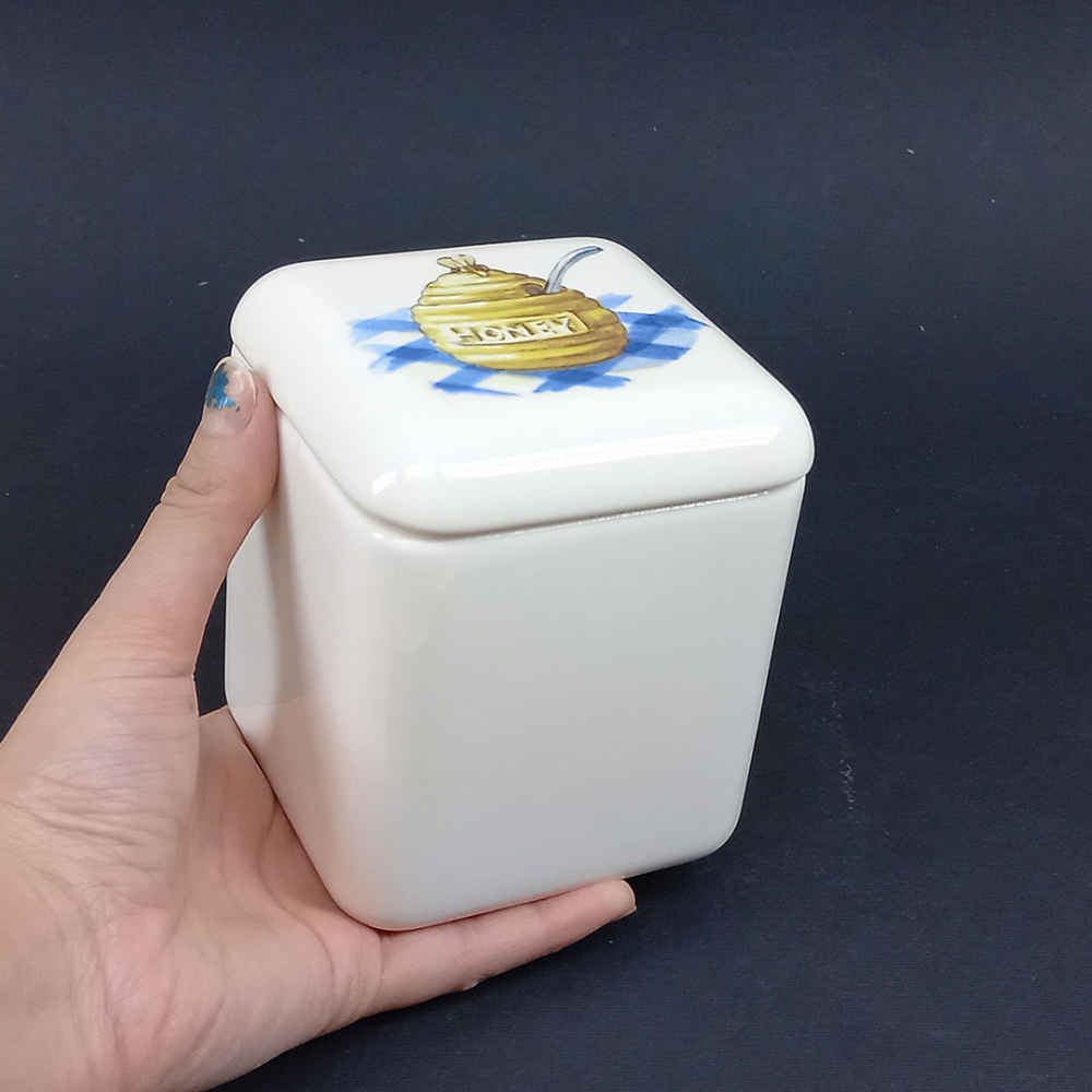 Keramik-Vorratsdosen-Set – Ideal zur Aufbewahrung & Organisation in der Küche, Honig (3er-Set)