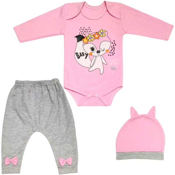 Set aus 3 Neugeborenen Baby Bekleidung Modell Gazelle