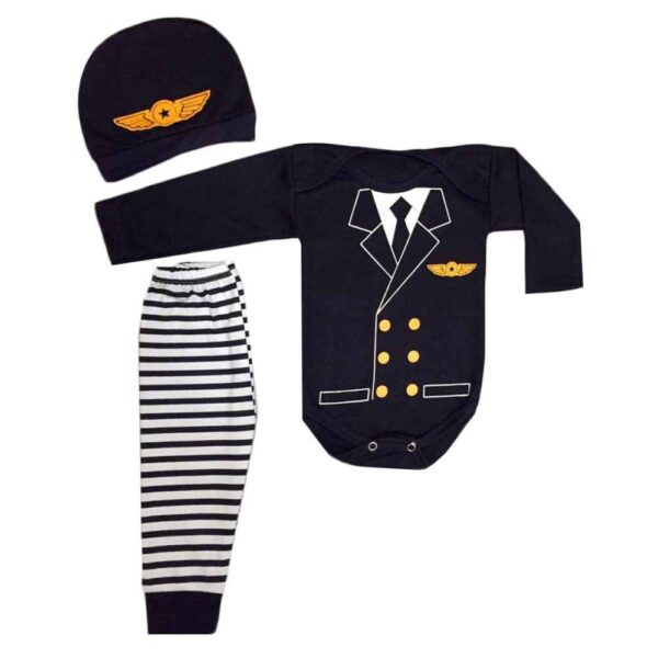 Set aus 3 Neugeborenen Baby Bekleidung Modell Pilot