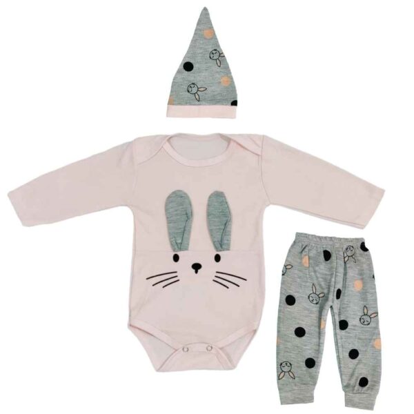 Set aus 3 Neugeborenen Baby Bekleidung Modell Kaninchen
