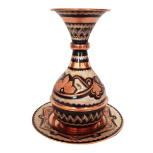 Dekorative Kupfervase, handbemalt mit Persischer Minakari-Emaille Helen