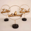Set aus 3 realistischen Spatzen-Figuren - Lebensechte Vogel-Skulpturen