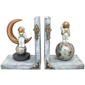 Astronauten-Buchstütze aus Polyester-Skulptur – spaßig für Kinder oder Weltraumfans