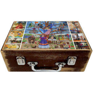 Holzbox zum Verschenken mit persisch inspiriertem Muster Frida