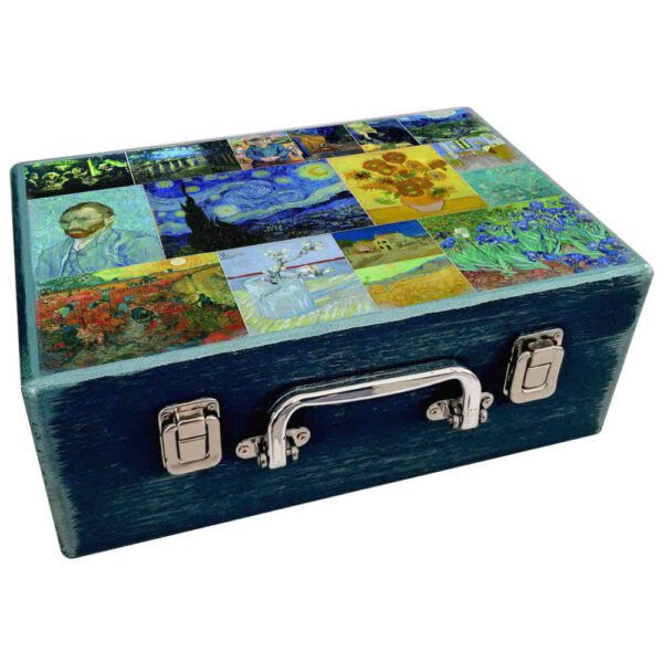 Holzbox zum Verschenken mit persisch inspiriertem Muster Van Gogh