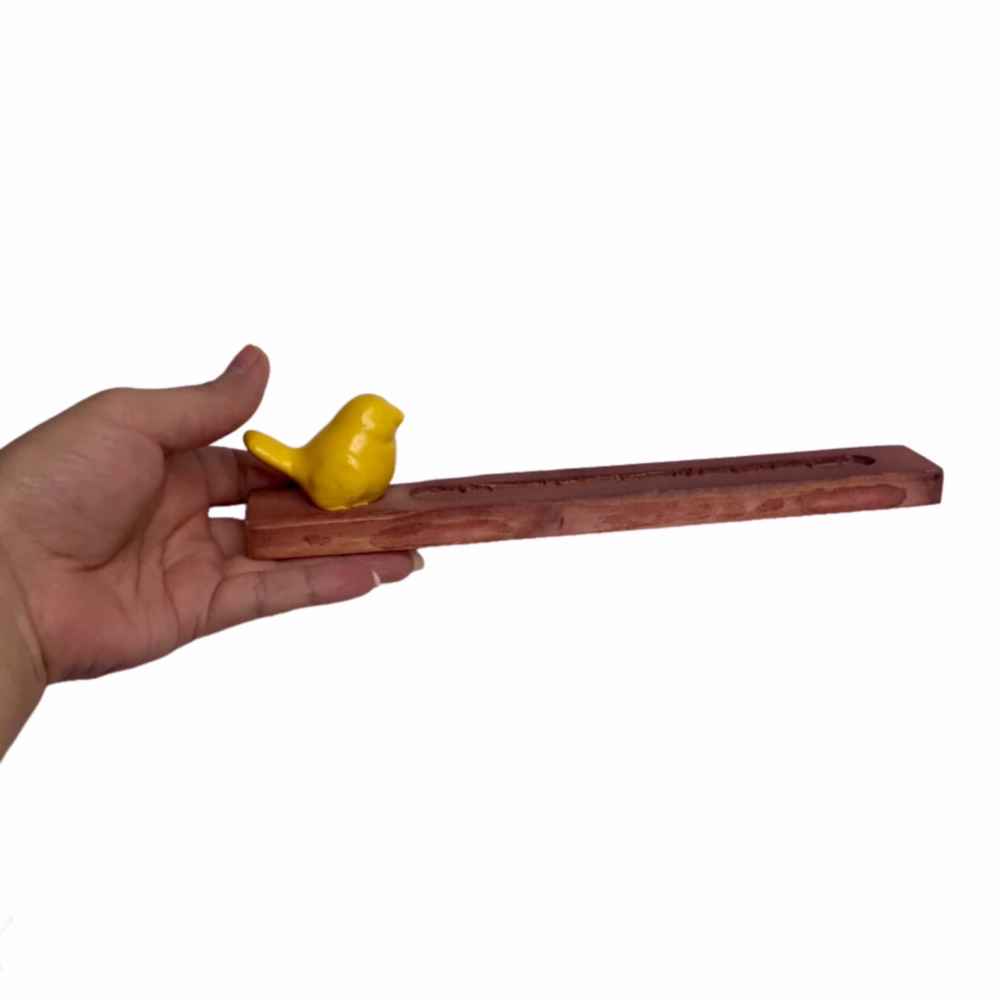 Holz-Räucherstäbchenhalter – Modell Bird
