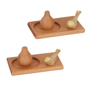 Holz-Räucherstäbchenhalter – Modell Diana (Set von 2)