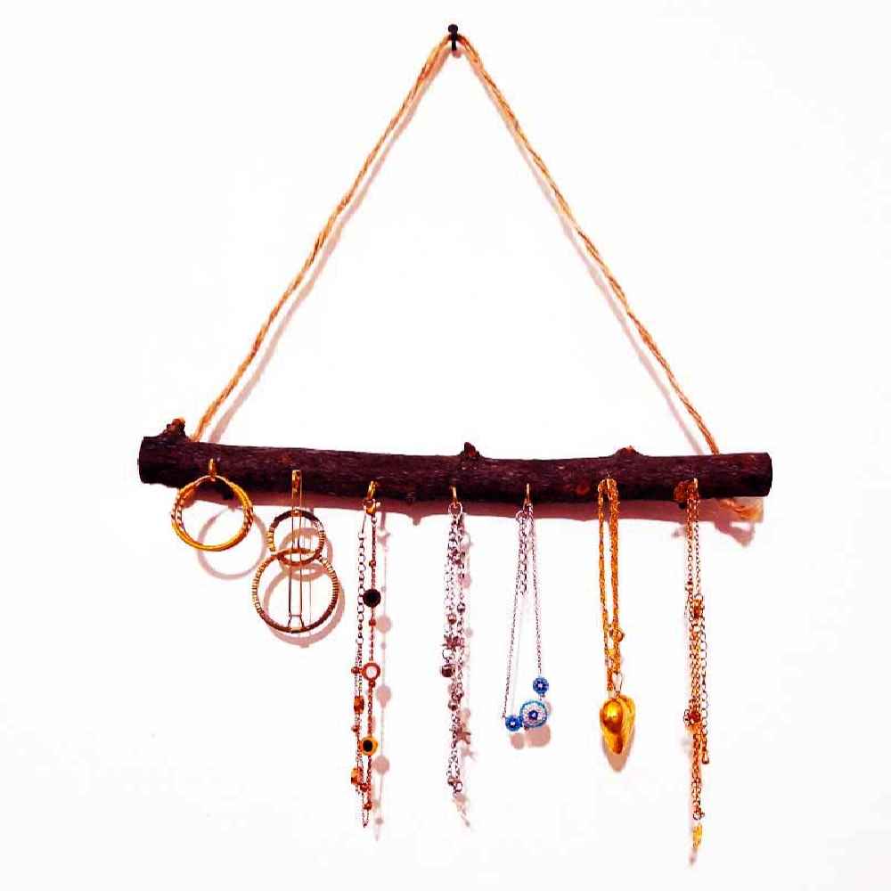 Neuheit Holz-Schmuckhalter Ausführung Rustikal (x2)