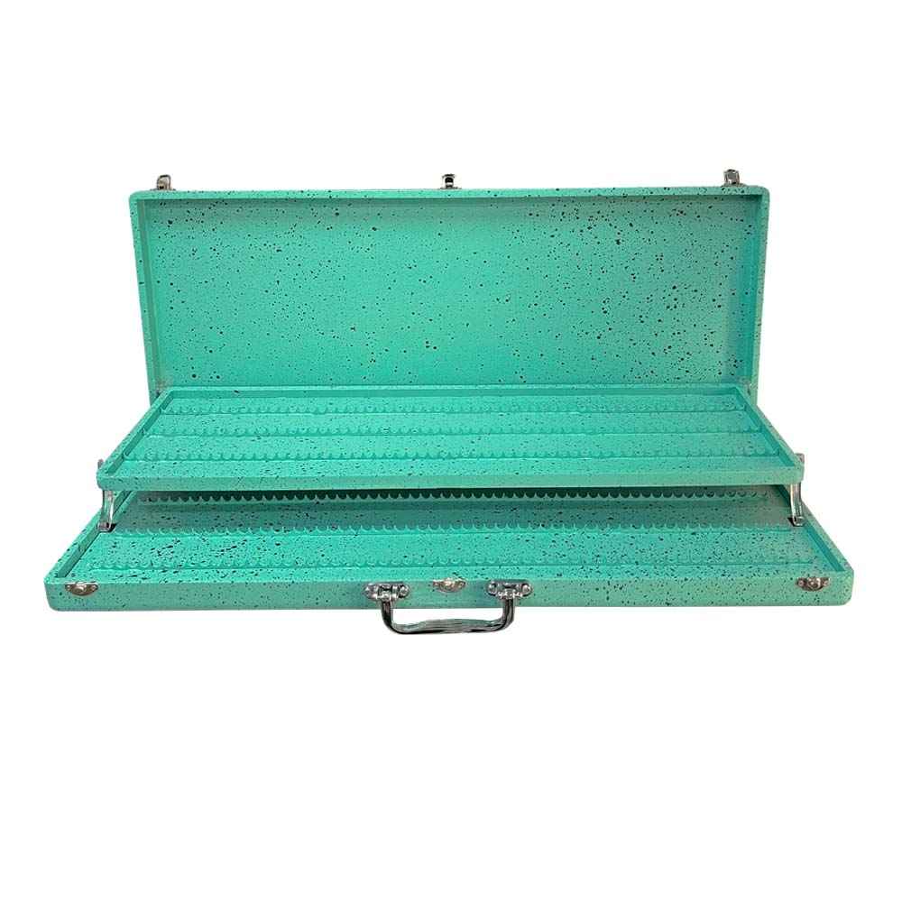 Metall-120-Color Buntstiftetui mit Schublade – Türkis Serie für Künstler