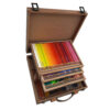 Holz-120-Color Buntstiftetui mit Schublade – Salva Design für Künstler