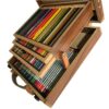 Holz-120-Color Buntstiftetui mit Schublade – Salva Design für Künstler