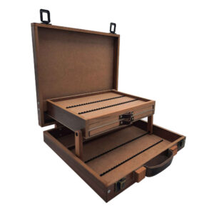 Holz-120-Color Buntstiftetui mit Schublade – Salva Design für Künstler