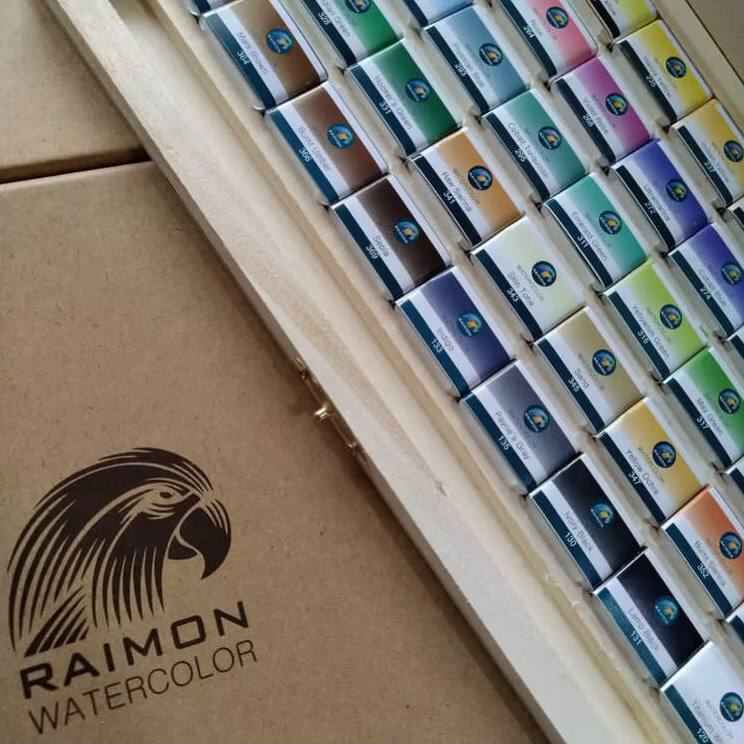 Raimon 45-Color Aquarellset in Holzbox