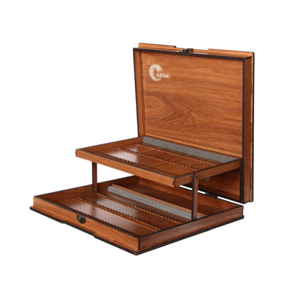 Holz-60-Color Buntstiftetui mit Schublade – Karno Serie für Künstler