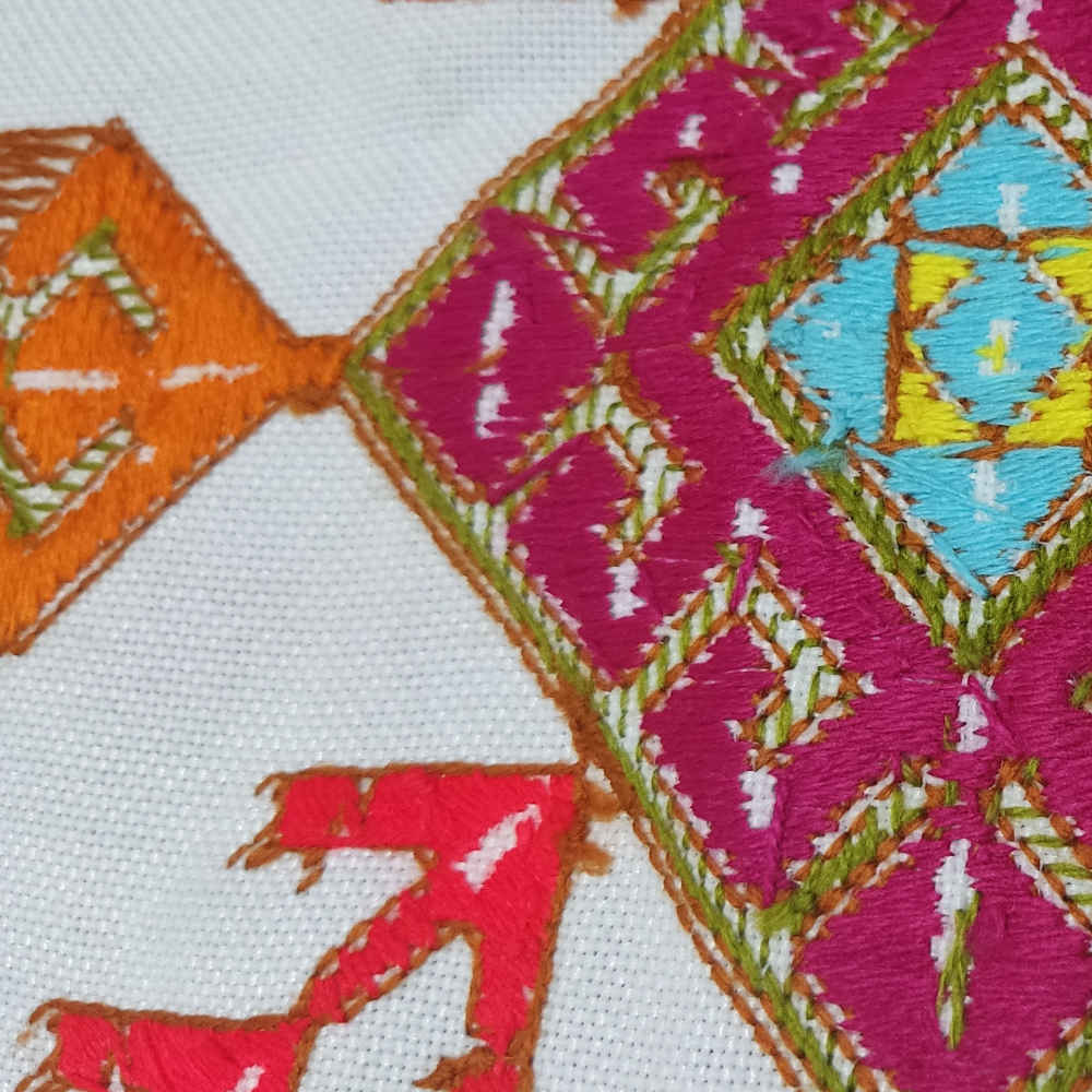 Persische Bestickte Wandteppich-Wanddekoration – Ania Textilkunst