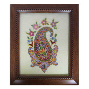 Persische Bestickte Wandteppich-Wanddekoration – Florale Ashrafi Textilkunst