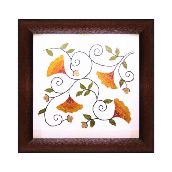 Persische Bestickte Wandteppich-Wanddekoration – Florale Golestan Textilkunst