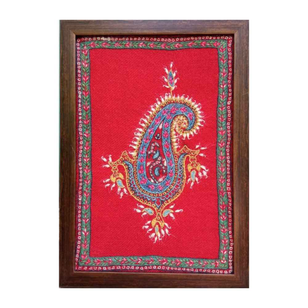 Persische Bestickte Wandteppich-Wanddekoration – Florale Nafis Textilkunst