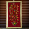 Persischer bestickter Wandteppich – Florale Pateh-Textilkunst