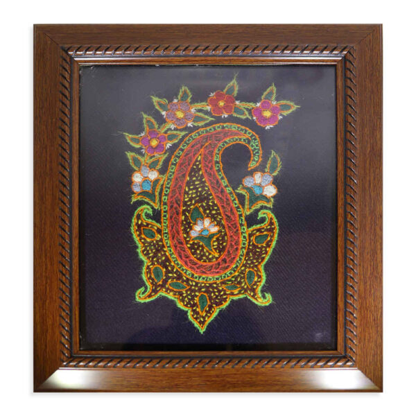 Persische Bestickte Wandteppich-Wanddekoration – Florale Taranom Textilkunst