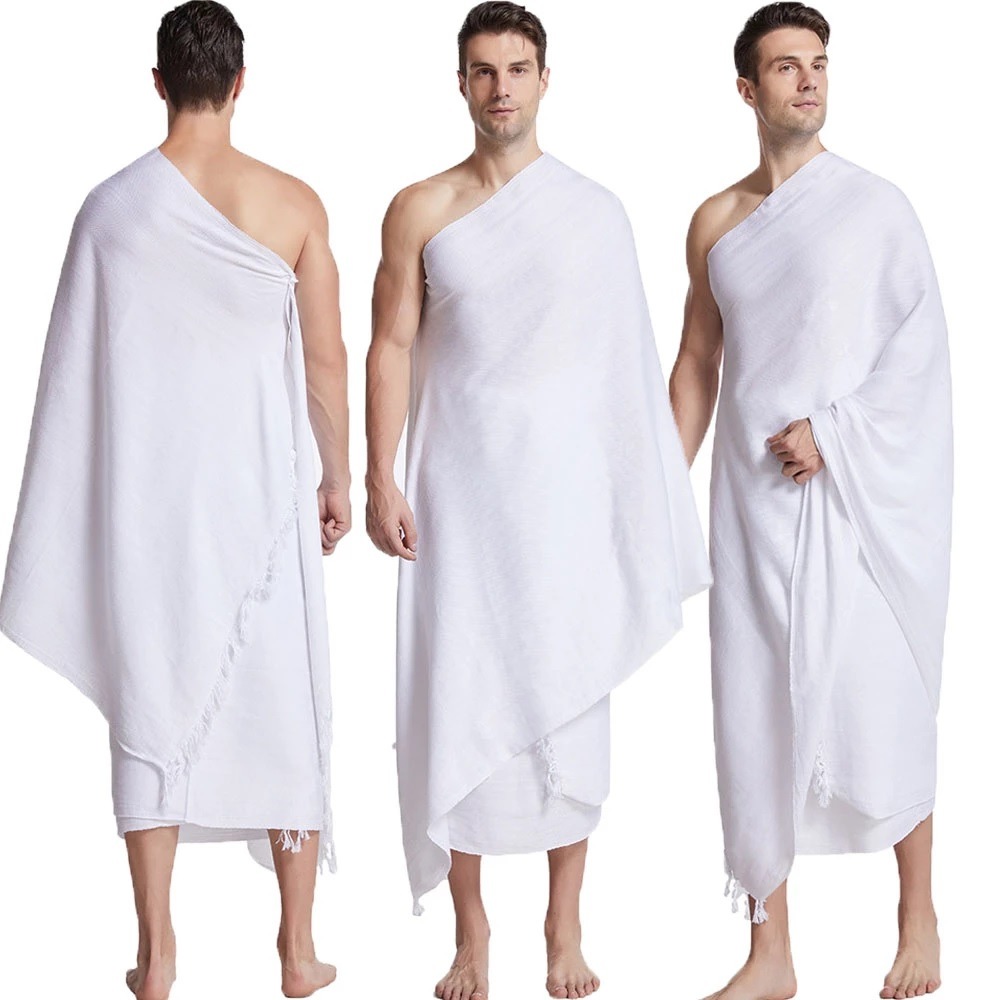 Ihram-Handtuch-Set Ober- und Unterteil für Hajj und Umrah