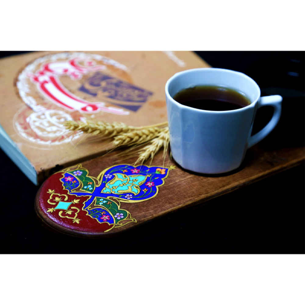 Set aus Untersetzern mit persisch inspiriertem künstlerischen Design Baboone