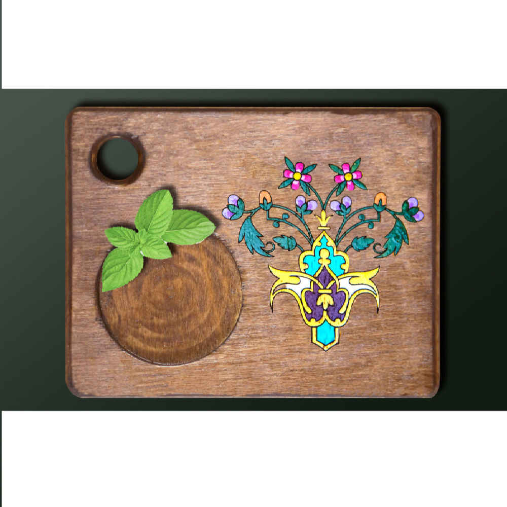 Set aus Untersetzern mit persisch inspiriertem künstlerischen Design Chichak