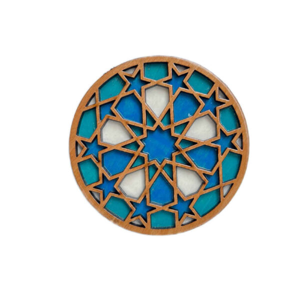 Geometrischer Holzuntersetzer mit dem Design Darya (x2)