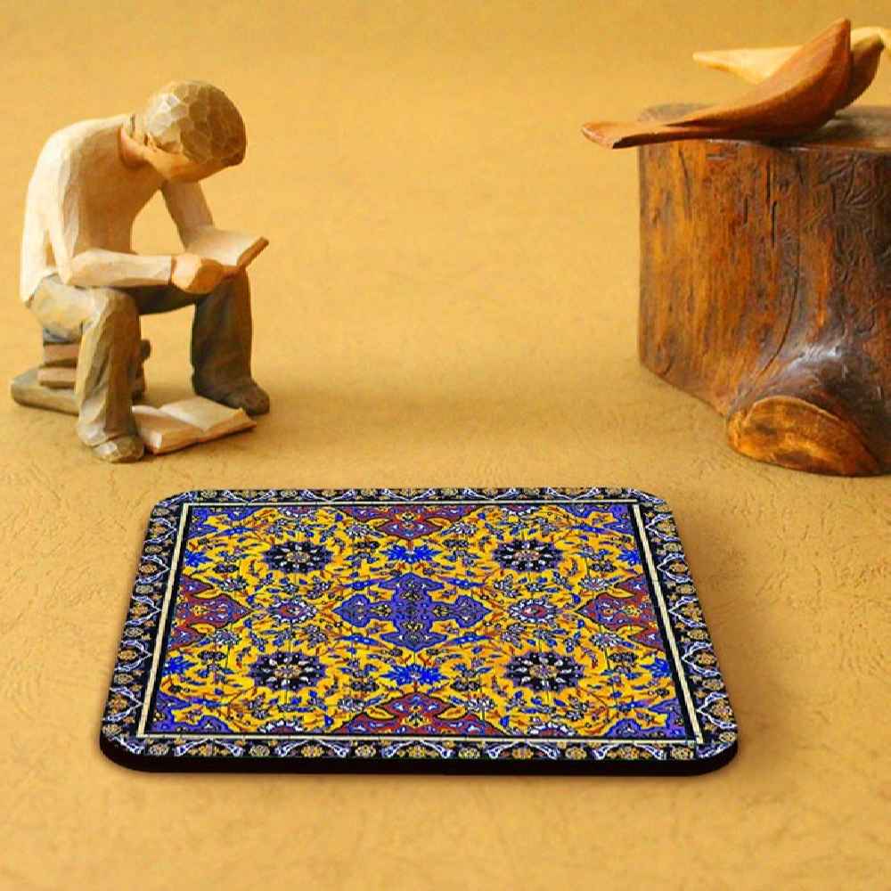 Set aus Untersetzern & Halter mit persisch inspiriertem künstlerischen Design Diana