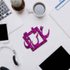 Set aus Untersetzern mit persisch inspiriertem Kalligrafie-Design Eshgh