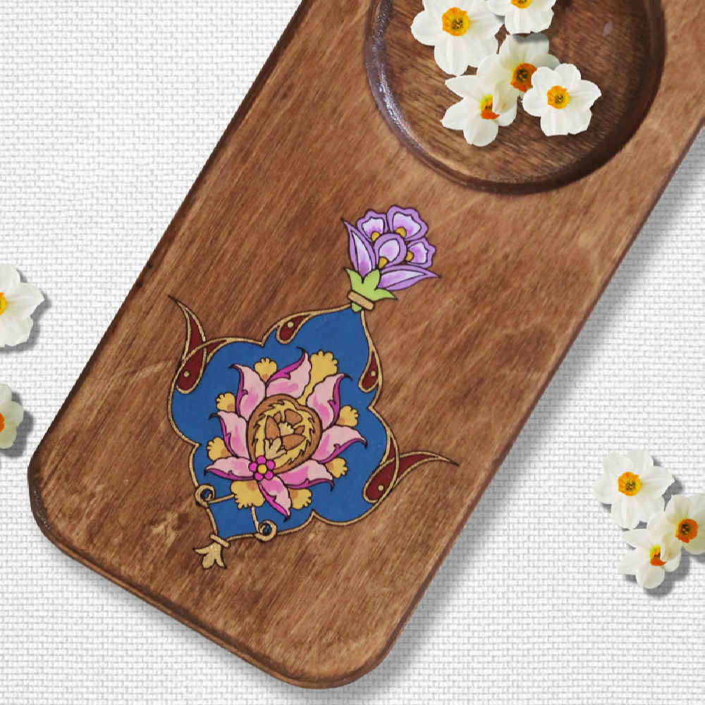 Set aus Untersetzern mit persisch inspiriertem künstlerischen Design Golpar