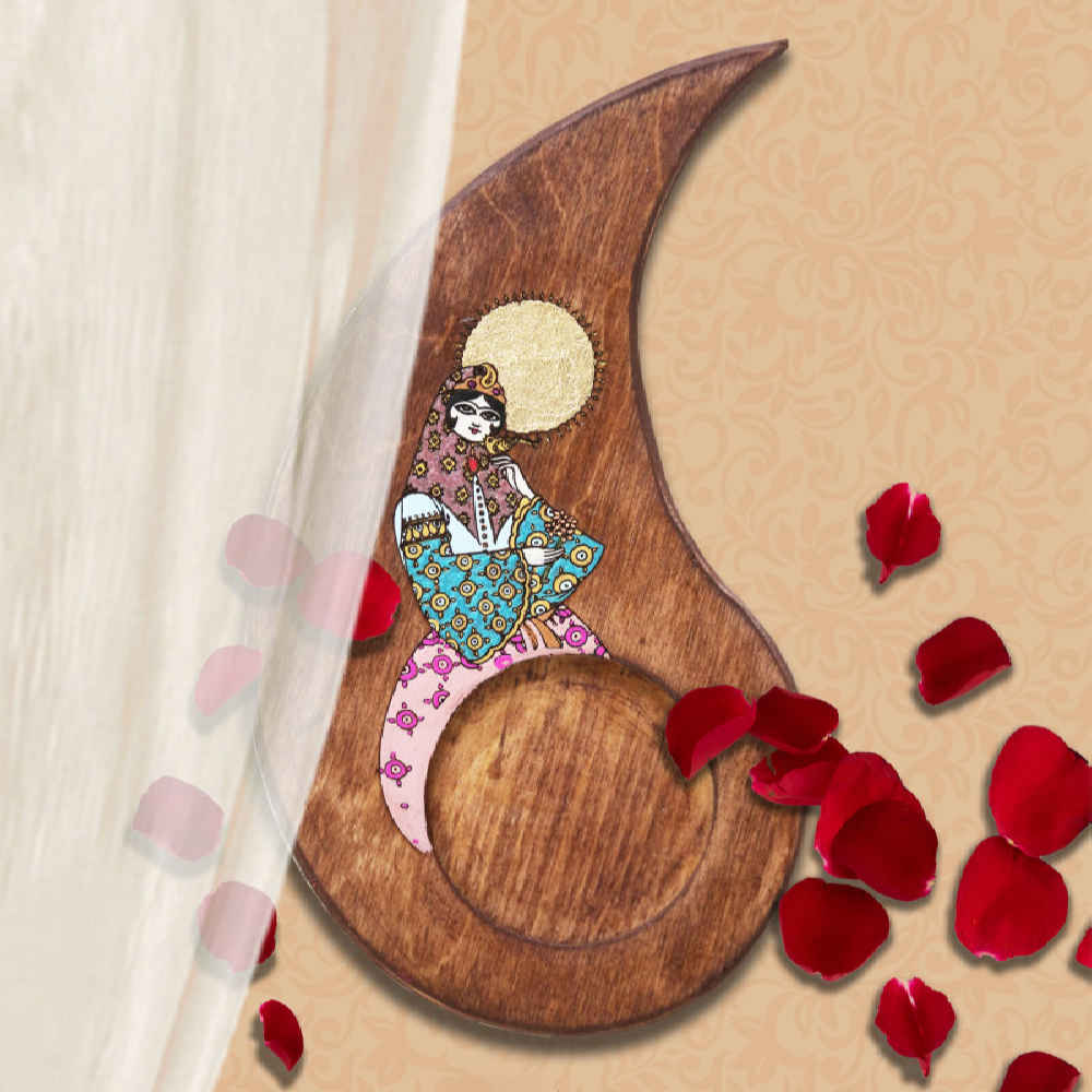 Set aus Untersetzern mit persisch inspiriertem künstlerischen Design Khatoon